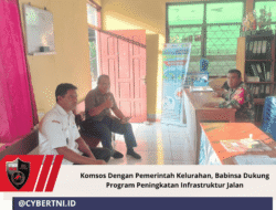 Komsos Dengan Pemerintah Kelurahan, Babinsa Dukung Program Peningkatan Infrastruktur Jalan