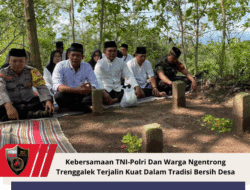 Kebersamaan TNI-Polri Dan Warga Ngentrong Trenggalek Terjalin Kuat Dalam Tradisi Bersih Desa