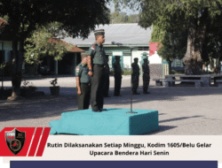 Rutin Dilaksanakan Setiap Minggu, Kodim 1605/Belu Gelar Upacara Bendera Hari Senin