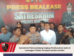 Satreskrim Polres Jombang Ungkap Pembunuhan Sadis di Lamongan: Pelaku Ternyata Saudara Sendiri