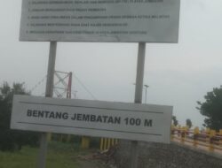 JEMBATAN GANTUNG BELUM LAMA DI RESMIKAN RUSAK LAGI 