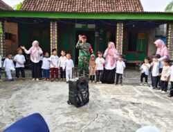 Babinsa Serka Sumadi Beri Motivasi Dan Edukasi Kebangsaan Untuk Anak-Anak PAUD–TK AN-NISA