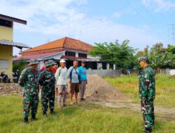 Babinsa Kelurahan Larangan Dan Warga Gelar Kerjabakti Pembangunan Koperasi Merah Putih