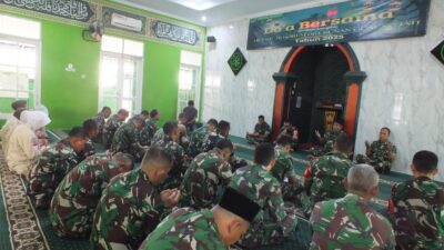 Kodim 0614/Kota Cirebon Gelar Doa Bersama Peringati HUT Korem 063/Sgj ke-76 Dan Mendoakan Korban Banjir Bandang Wilayah Sumatera