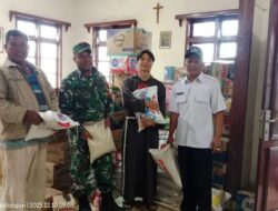 Babinsa Dan Pastor Paroki Saribudolok Bersinergi Kumpulkan Donasi Untuk Korban Bencana Tapteng