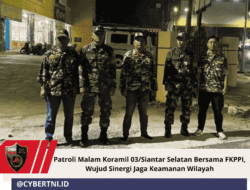 Patroli Malam Koramil 03/Siantar Selatan Bersama FKPPI, Wujud Sinergi Jaga Keamanan Wilayah