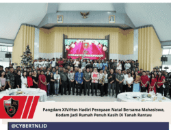 Pangdam XIV/Hsn Hadiri Perayaan Natal Bersama Mahasiswa, Kodam Jadi Rumah Penuh Kasih Di Tanah Rantau