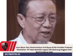 Guru Besar Ilmu Pemerintahan Prof.Ryaas Kritik Presiden Prabowo  Penerbitan  PP Tidak Memiliki Urgensi MK Melarang Anggota Polri Aktif di Jabatan Sipil