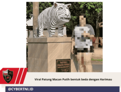 Viral Patung Macan Putih Bentuk Beda Dengan Harimau