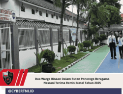 Dua Warga Binaan Dalam Rutan Ponorogo Beragama Nasrani Terima Remisi Natal Tahun 2025
