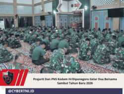 Prajurit Dan PNS Kodam IV/Diponegoro Gelar Doa Bersama Sambut Tahun Baru 2026