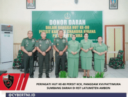 Peringati HUT Ke-80 Persit KCK, Pangdam XVI/Pattimura Sumbang Darah Di RST Latumeten Ambon