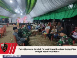 Patroli Bersama Komduk Perkuat Sinergi Dan Jaga Kondusifitas Wilayah Kodim 1430/Konut