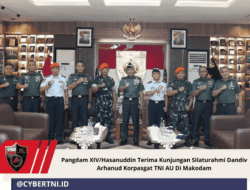 Pangdam XIV/Hasanuddin Terima Kunjungan Silaturahmi Dandiv Arhanud Korpasgat TNI AU Di Makodam