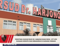 PERISTIWA HUKUM RSUD DR. HARJOΝΟ BUMI REOG : OTT KPK DUGAAN KORUPSI DAN KEBAKARAN DI GUDANG FARMASI