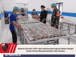 Babinsa Koramil 13/PP. Batu Monitoring Program Makan Bergizi Gratis di Desa Bawoamahelato, Nias Selatan