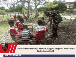 Gunakan Metode Belajar Bermain, Anggota Satgaster Pos Halibete Edukasi Anak PAUD