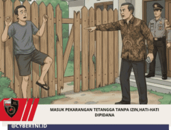 MASUK PEKARANGAN TETANGGA TANPA IZIN,HATI-HATI DIPIDANA