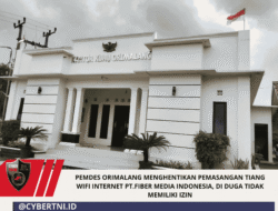 Pemdes Orimalang Menghentikan Pemasangan Tiang Wifi Internet PT.FIBER MEDIA INDONESIA, Di Duga Tidak Memiliki Izin