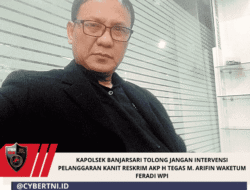KAPOLSEK BANJARSARI TOLONG JANGAN INTERVENSI PELANGGARAN KANIT RESKRIM AKP H TEGAS M. ARIFIN WAKETUM FERADI WPI