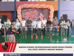 Babinsa Koramil 06/Perdagangan Hadiri Grand Opening Agil Sport Center Di Marihat Bandar