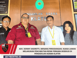 Adv. Donny Andretti, Menang Persidangan. Kuasa Lawan melakukan Pencabutan Resmi Perkara Eksekusi Di Pengadilan Agama Klaten