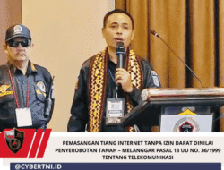 Pemasangan Tiang Internet Tanpa Izin Dapat Dinilai Penyerobotan Tanah – Melanggar Pasal 13 UU No. 36/1999 Tentang Telekomunikasi
