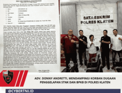 Adv. Donny Andretti, Mendampingi Korban Dugaan Penggelapan STNK Dan BPKB Di Polres Klaten
