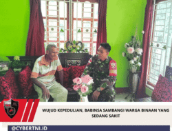 Wujud Kepedulian, Babinsa Sambangi Warga Binaan Yang Sedang Sakit