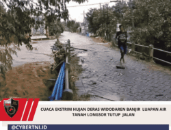 Cuaca Ekstrim Hujan Deras Widodaren Banjir Luapan air Tanah Longsor Tutup Jalan