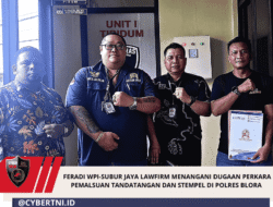 FERADI WPI-SUBUR JAYA LAWFIRM MENANGANI DUGAAN PERKARA PEMALSUAN TANDATANGAN DAN STEMPEL DI POLRES BLORA 