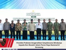 Presiden Prabowo Anugerahkan Satyalencana Wirakarya kepada Don Muzakir dalam Panen Raya Nasional di Karawang