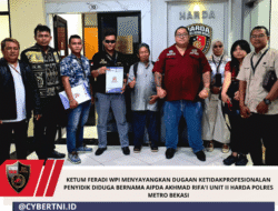 Ketum FERADI WPI Menyayangkan Dugaan Ketidakprofesionalan Penyidik Diduga Bernama Aipda Akhmad Rifa’i Unit II Harda Polres Metro Bekasi