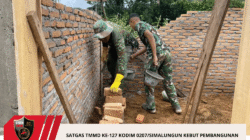 SATGAS TMMD KE-127 KODIM 0207/SIMALUNGUN KEBUT PEMBANGUNAN RTLH DI NAGORI BHAPAL