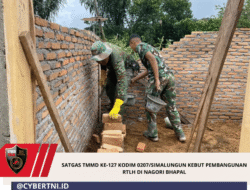 SATGAS TMMD KE-127 KODIM 0207/SIMALUNGUN KEBUT PEMBANGUNAN RTLH DI NAGORI BHAPAL