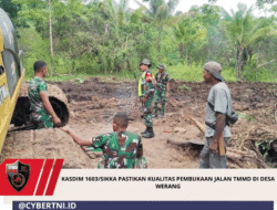 Kasdim 1603/Sikka Pastikan Kualitas Pembukaan Jalan TMMD Di Desa Werang