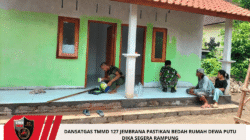 Dansatgas TMMD 127 Jembrana Pastikan Bedah Rumah Dewa Putu Dika Segera Rampung