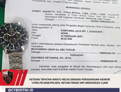 Ketidak Tepatan Waktu Relas Dengan Persidangan Nomor 1/PEN.PK/2026/PN.SDN. KETUM FERADI WPI MENUNGGU 3 JAM