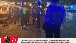Subdenpom V/2-5 Jombang Pimpin Patroli Gabungan Bulan Ramadan Antisipasi Bangsit dan Cipta Kondisi, Situasi Aman Terkendali
