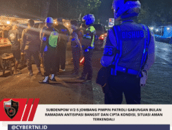 Subdenpom V/2-5 Jombang Pimpin Patroli Gabungan Bulan Ramadan Antisipasi Bangsit dan Cipta Kondisi, Situasi Aman Terkendali