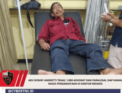 ADV DONNY ANDRETTI Tegas: 1.800 Advokat Dan Paralegal Siap Kawal Kasus Penganiayaan Di Kantor Redaksi