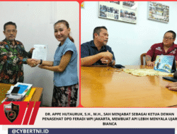 Dr. Appe Hutauruk, S.H., M.H., SAH Menjabat sebagai Ketua Dewan Penasehat DPD FERADI WPI JAKARTA, MEMBUAT API LEBIH MENYALA UJAR BIANCA