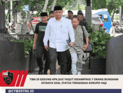 Tiba Di Gedung KPK,Gus Yaqut Didampingi 7 Orang Bungkam Ditanya Soal Status Tersangka Korupsi Haji