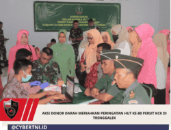 Aksi Donor Darah Meriahkan Peringatan HUT Ke-80 Persit KCK Di Trenggalek