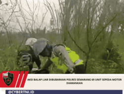Aksi Balap Liar Dibubarkan Polres Semarang 69 Unit Sepeda Motor Diamankan