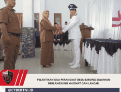 Pelantikan Dua Perangkat Desa Barong Sawahan Berlangsung Khidmat Dan Lancar
