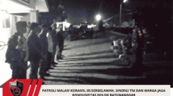 Patroli Malam Koramil 05/Serbelawan, Sinergi TNI Dan Warga Jaga Kondusifitas Dolok Batunanggar