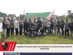 Kasdim 0721/Blora Hadiri Tasyakuran HUT Ke-80 PWI Blora Dan HPN Tahun 2026