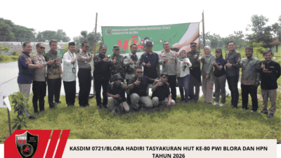 Kasdim 0721/Blora Hadiri Tasyakuran HUT Ke-80 PWI Blora Dan HPN Tahun 2026