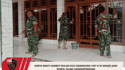 KARYA BAKTI SAMBUT BULAN SUCI RAMADHAN 1447 H DI MASJID JAMI NURUL ISLAM CADANGPINGGAN